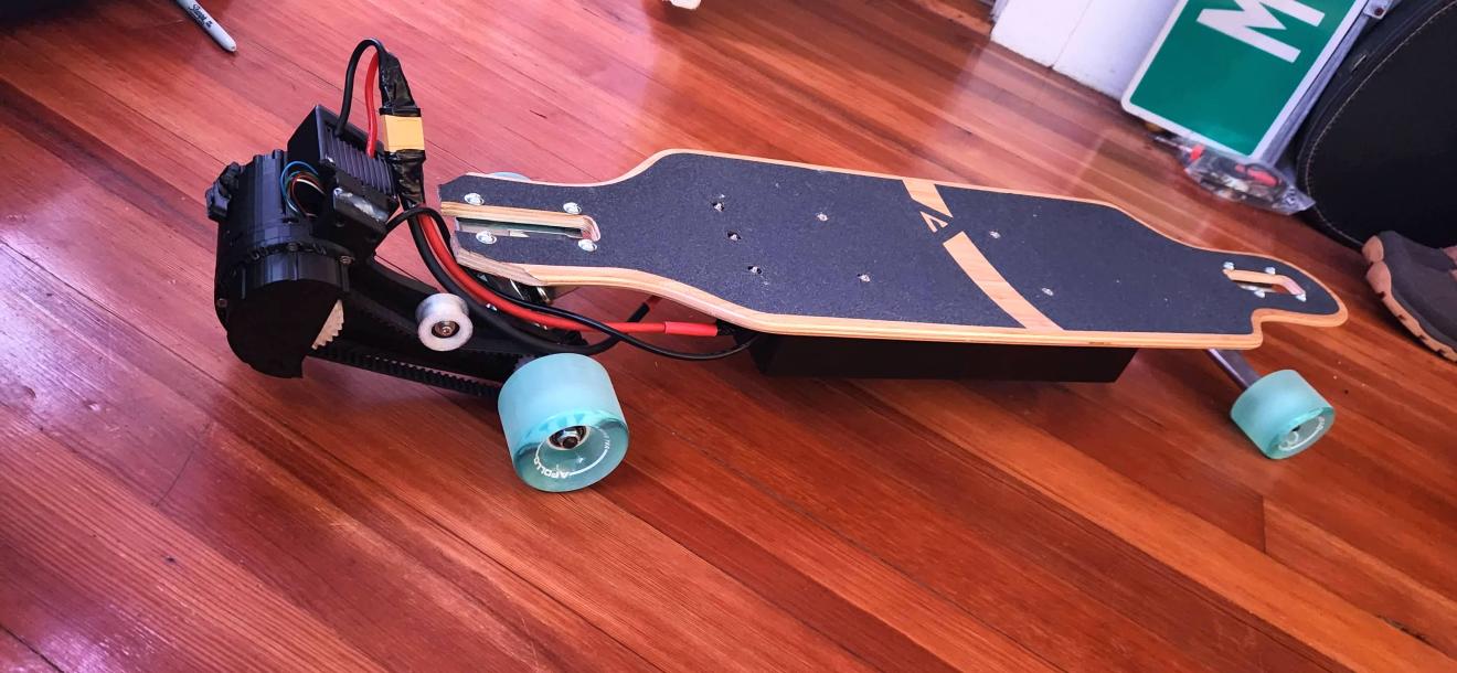 skateboard with a motor
