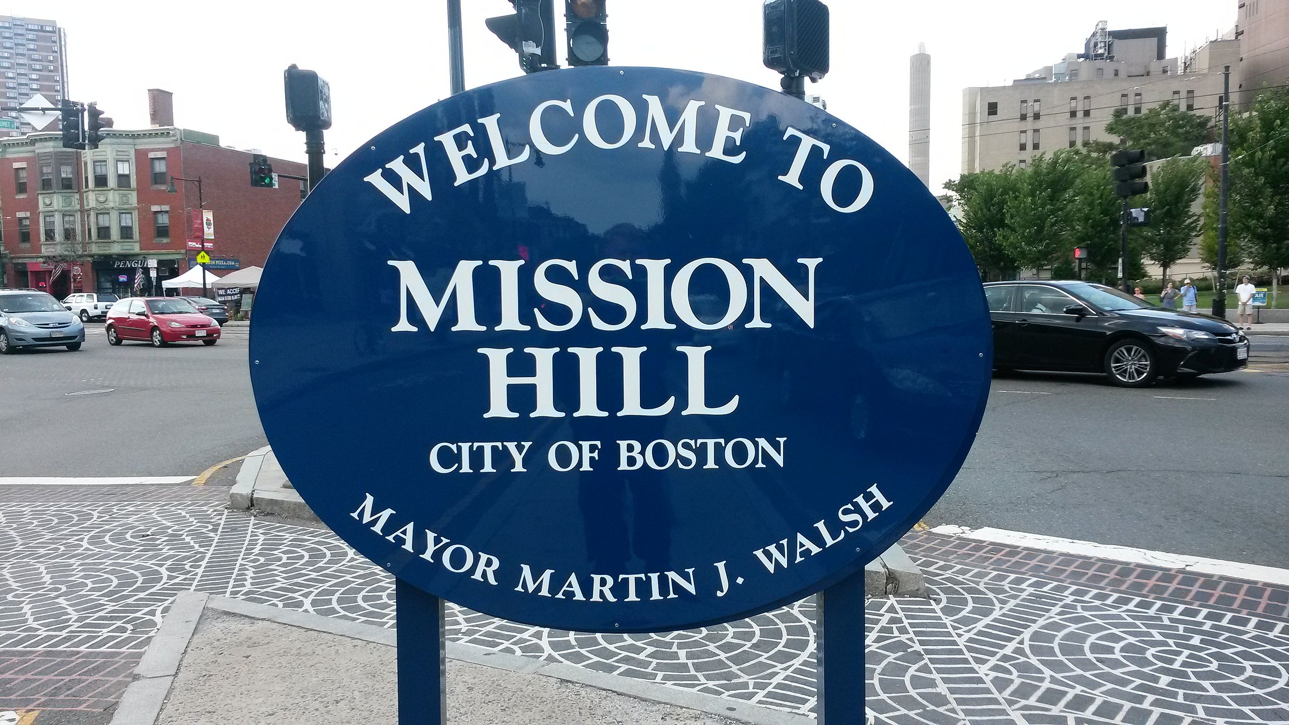 mission hill neighborhood sign