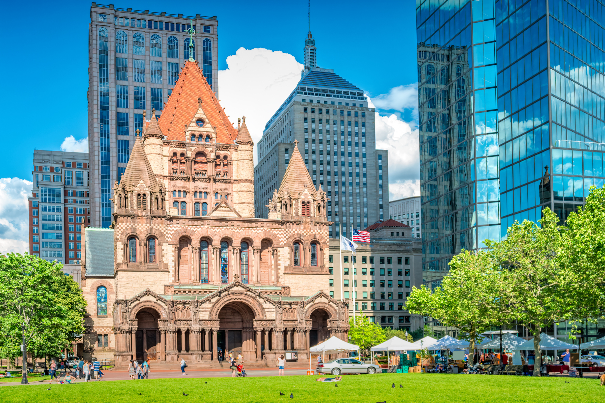 copley square in back bay, boston