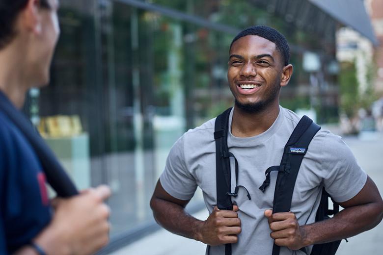 Student on Wentworth's campus